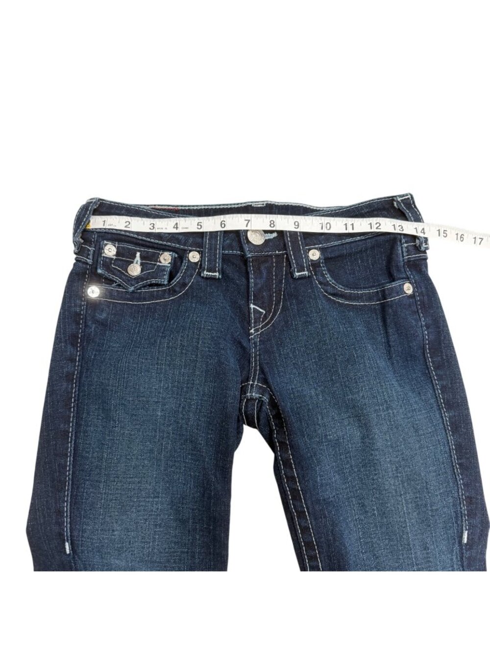 True Religion Womens Size 26 Joey Jeans Dark Wash Blue Bootcut USA - Picture 6 of 9